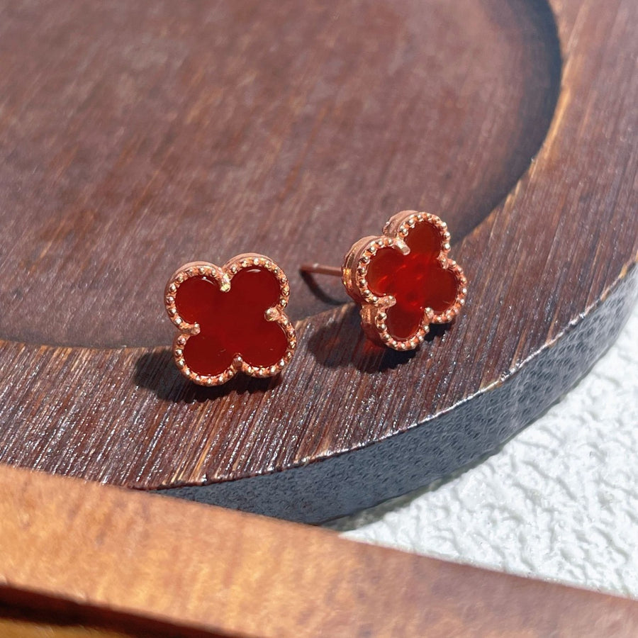 18K Gold-Plated,925 sterling silver,Agate Care instructions: Avoid wearing durin earrings in rose gold with straight