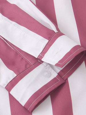 Men's Button Up Long Sleeve Shirt in Pink