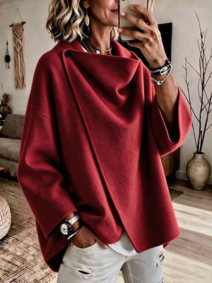 100% polyester Care instructions: Machine wash cold cape in Pink with oversized silhouette