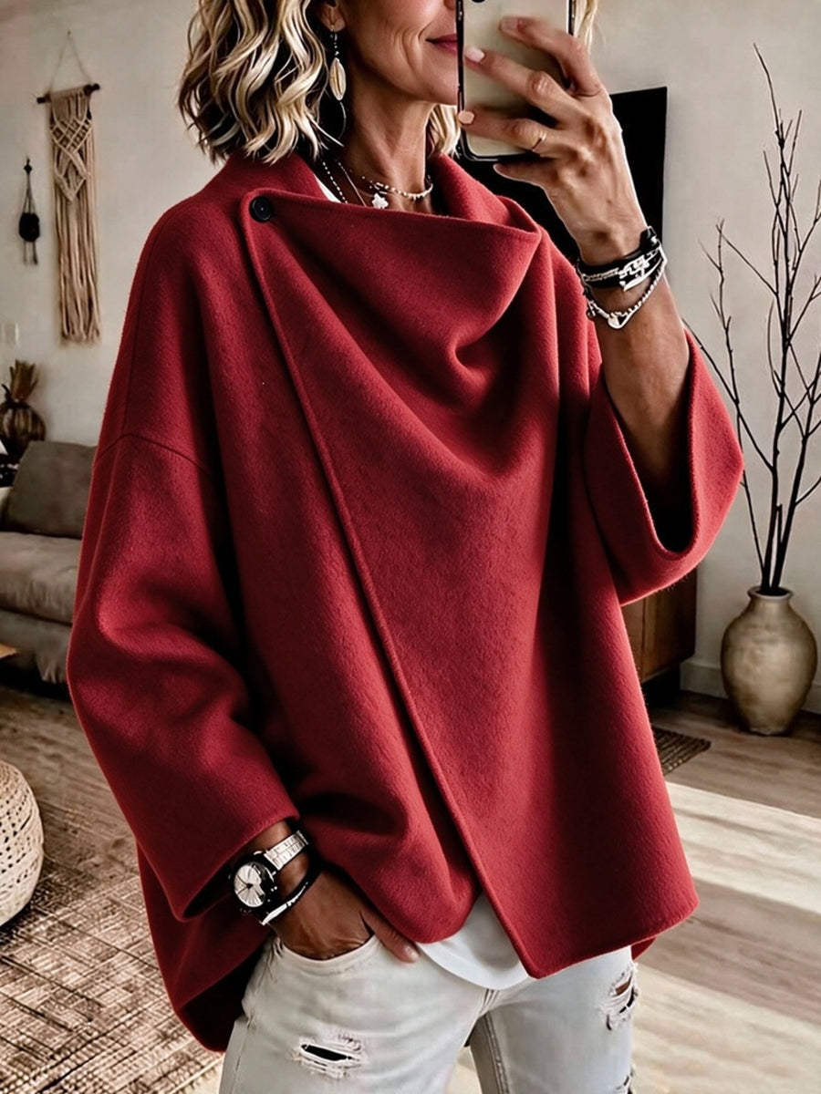 100% polyester Care instructions: Machine wash cold cape in Pink with oversized silhouette