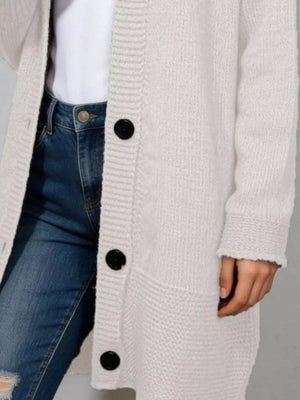 classic cardigan in Apricot with hooded