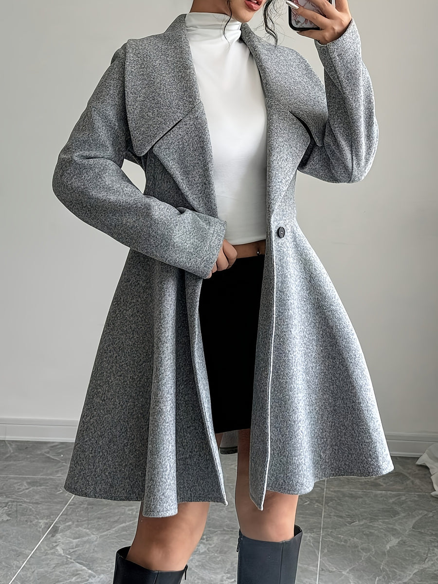 100% polyester Care instructions: Machine wash cold overcoat in Gray with A-line silhouette