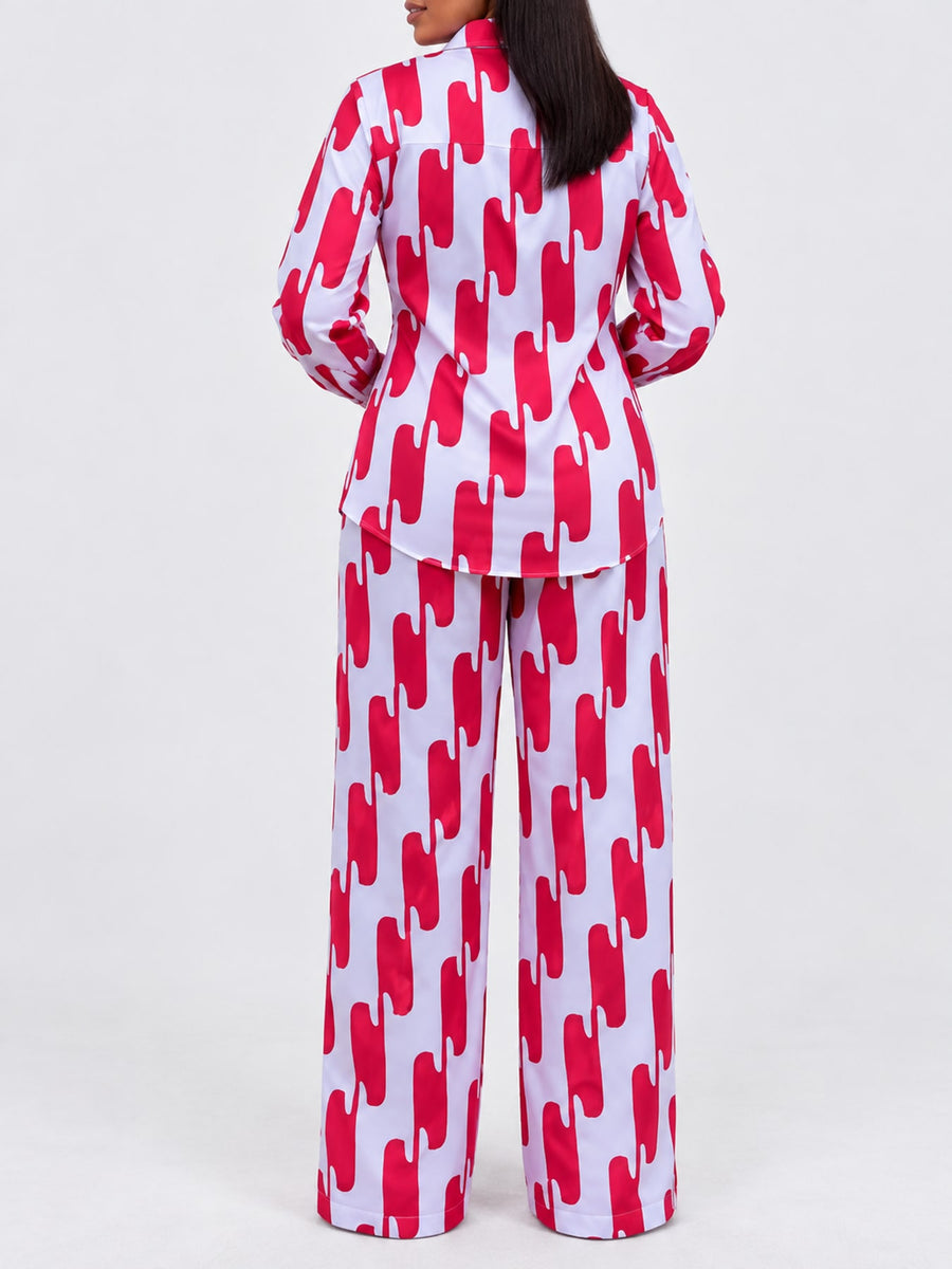 resort two-piece set in Color with collared