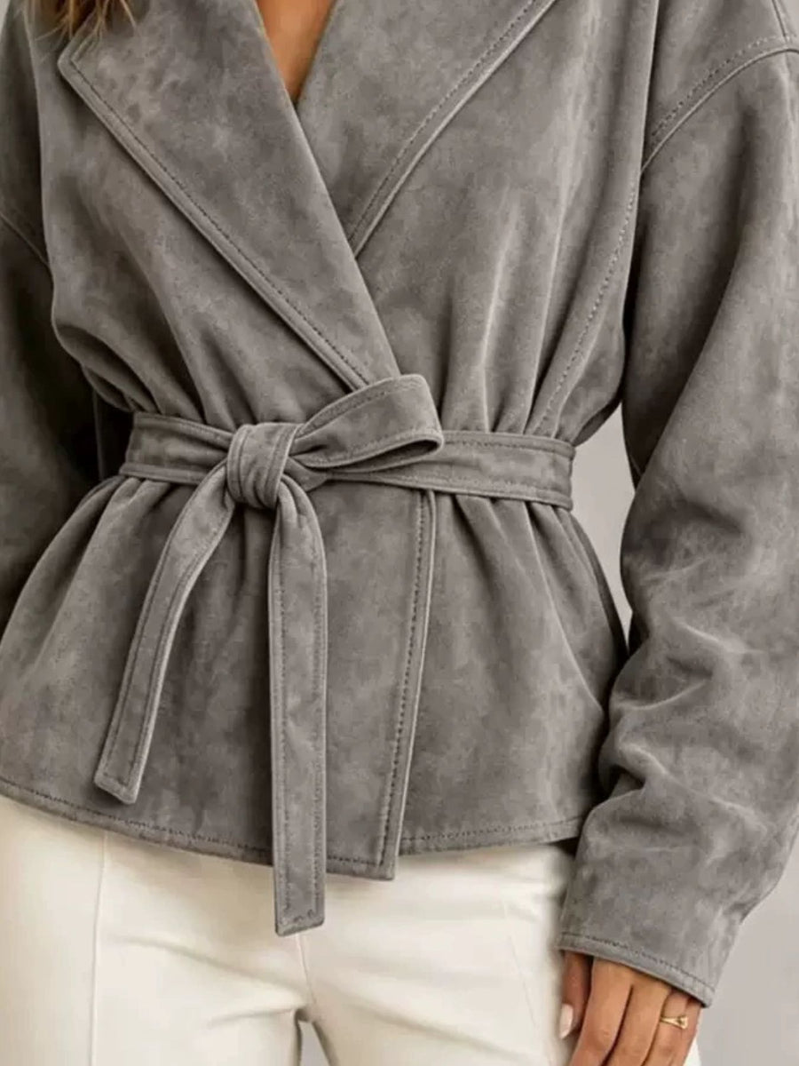 modern jacket in Apricot with notch lapel