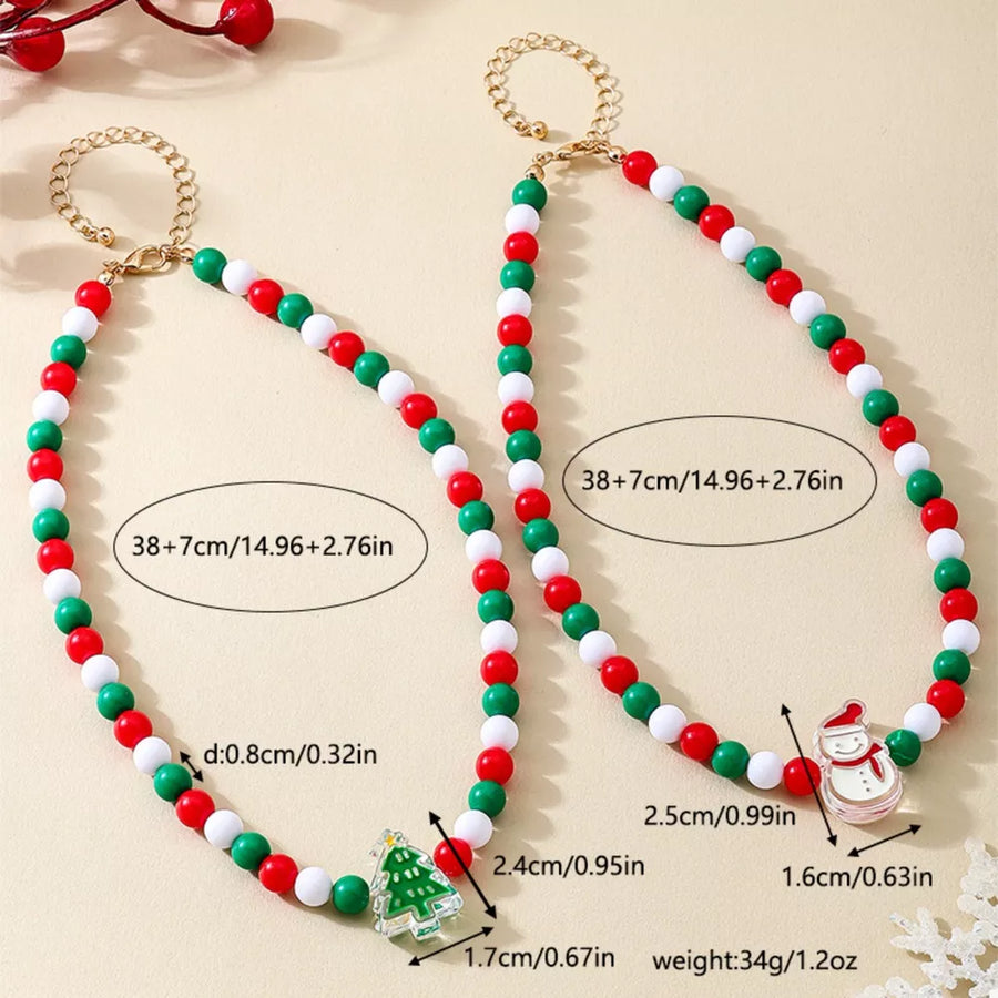 Jewelry Set in red with 2-piece set and choker length