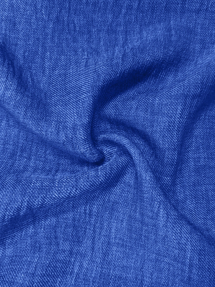 Royal Blue Tailored Linen Vest with Button Detail