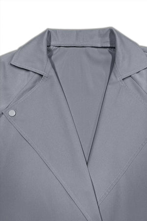 Camel trench coat with below-knee and tie