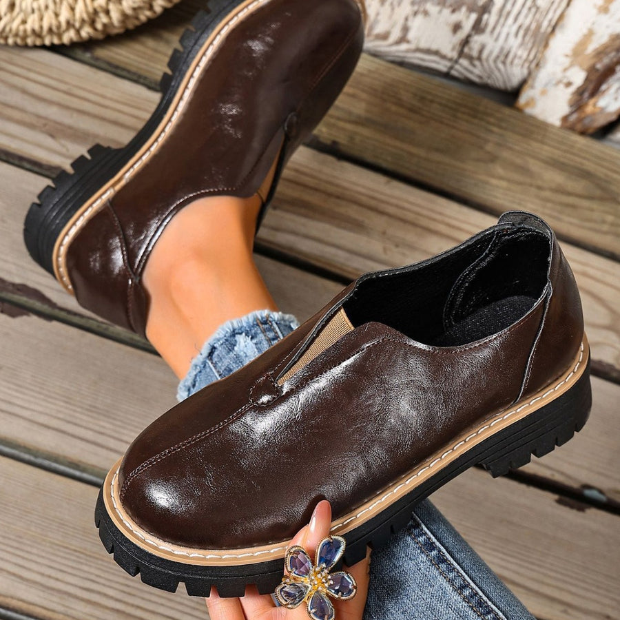 black loafers