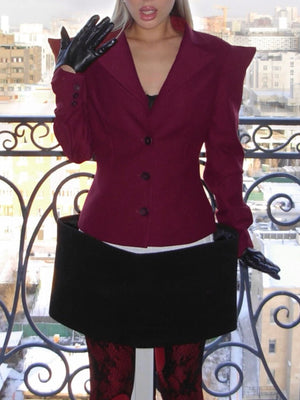 edgy blazer in Black with notch lapel