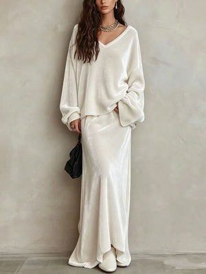 Dark Gray blouse with hip-length and pullover