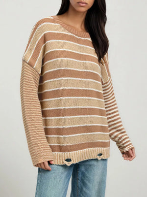 Deep Red pullover sweater with hip-length and pullover