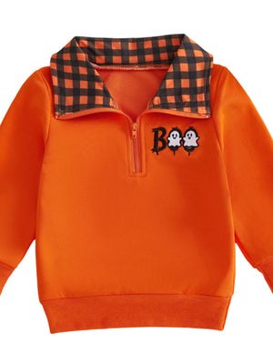 classic sweatshirt in brown with collared