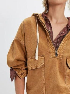 streetwear hoodie in olive green with hooded