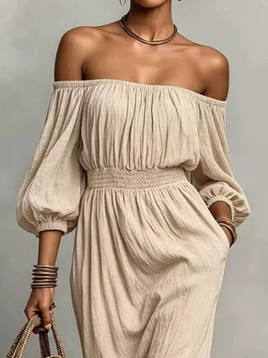 95% polyester, 5% elastane Care instructions: Machine wash cold maxi dress in Orange with relaxed silhouette