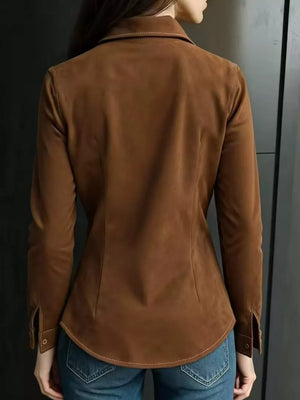 button-up shirt in Rust