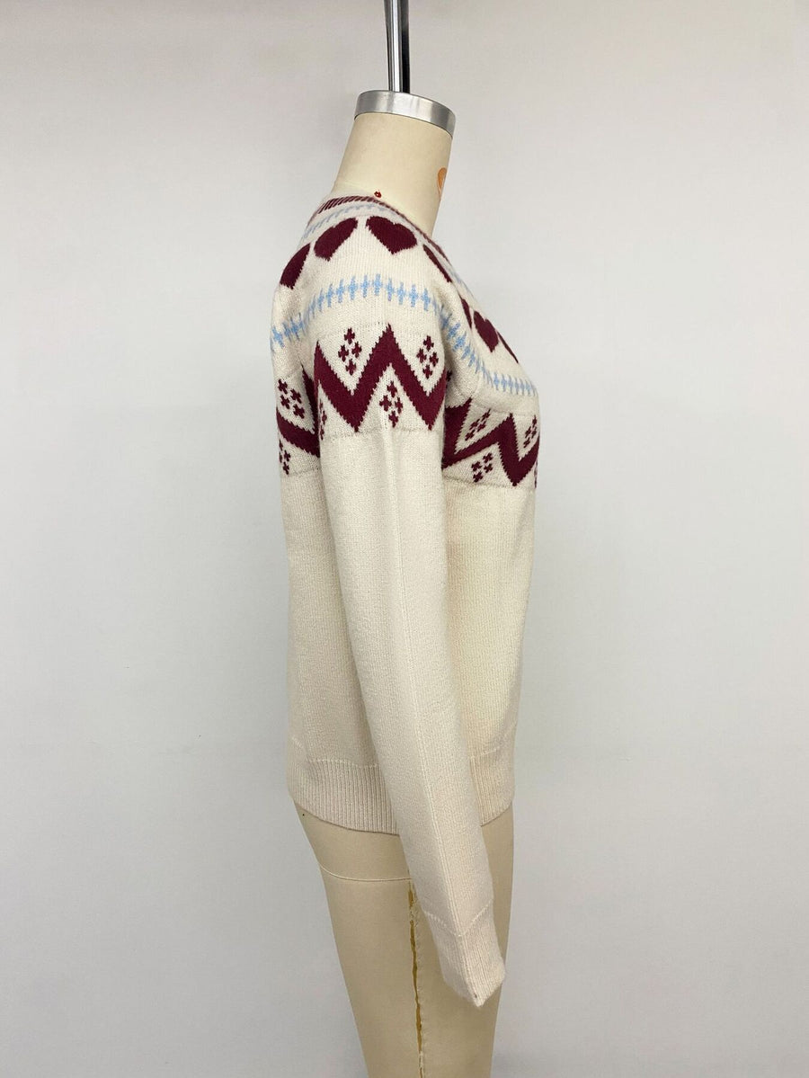 cream crewneck sweater