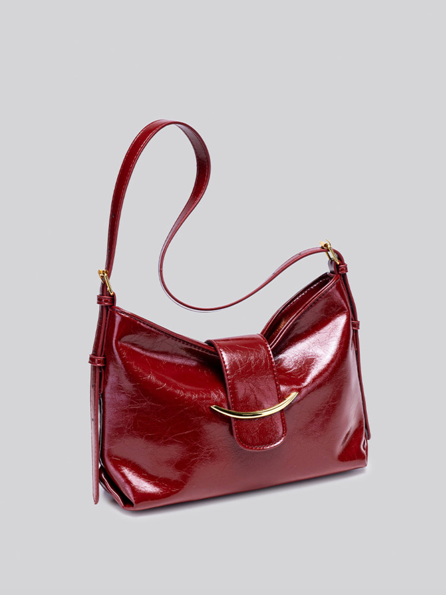 burgundy shoulder bag