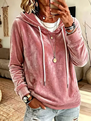 Sky Blue relaxed pullover hoodie with hooded