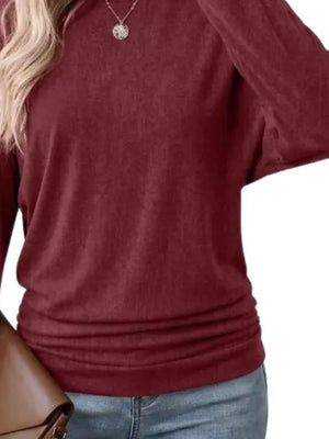 Coffee Brown relaxed t-shirt with crew neck