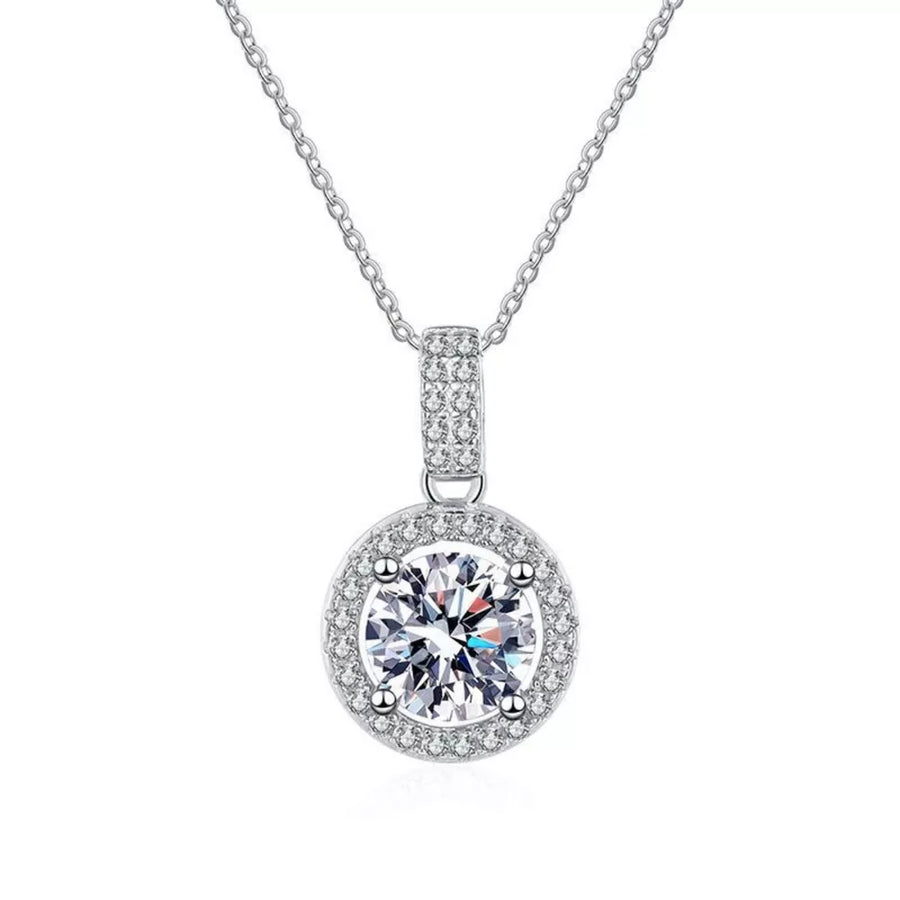 necklace in Silver with pendant and princess-length