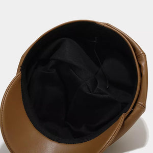 Beige fitted hat with none