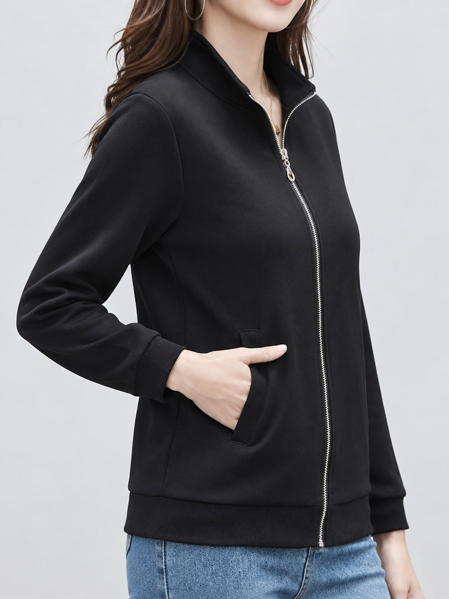 classic sweatshirt in Mustard Yellow with mock neck