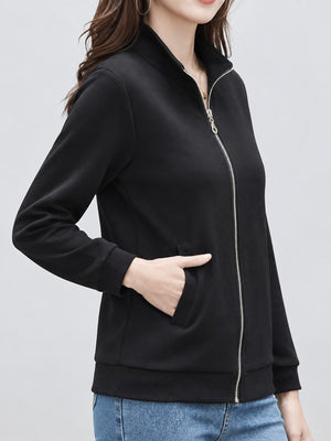 classic sweatshirt in Mustard Yellow with mock neck
