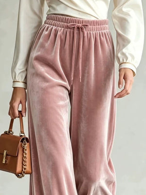 100% polyester Care instructions: Machine wash cold wide-leg pants in Gray with flared silhouette