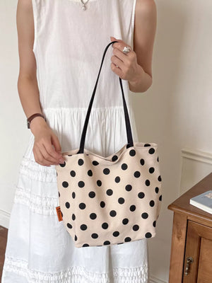 Cream Polka Dot Shoulder Bag
