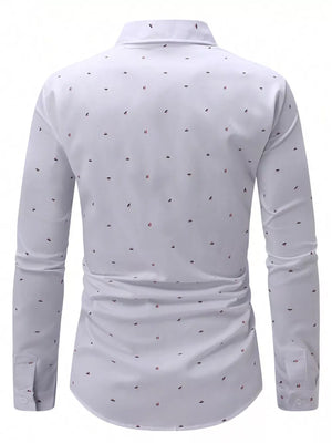 95%cotton, 5%spandex Care instructions: Machine wash cold button-up shirt in white with slim silhouette