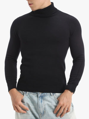 classic turtleneck sweater in Grass Green with turtleneck