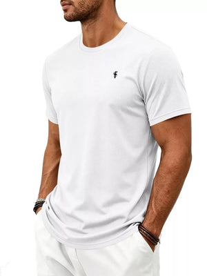 Men's Classic Fit Crew Neck T-shirt Plus Size in Black, view 19
