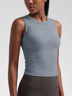 Air Force Blue athletic tank with cropped and pullover