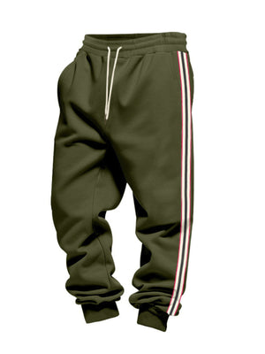 joggers featuring striped in Army Green with 95%polyester,5%spandex Care instructions: Machine wash cold texture