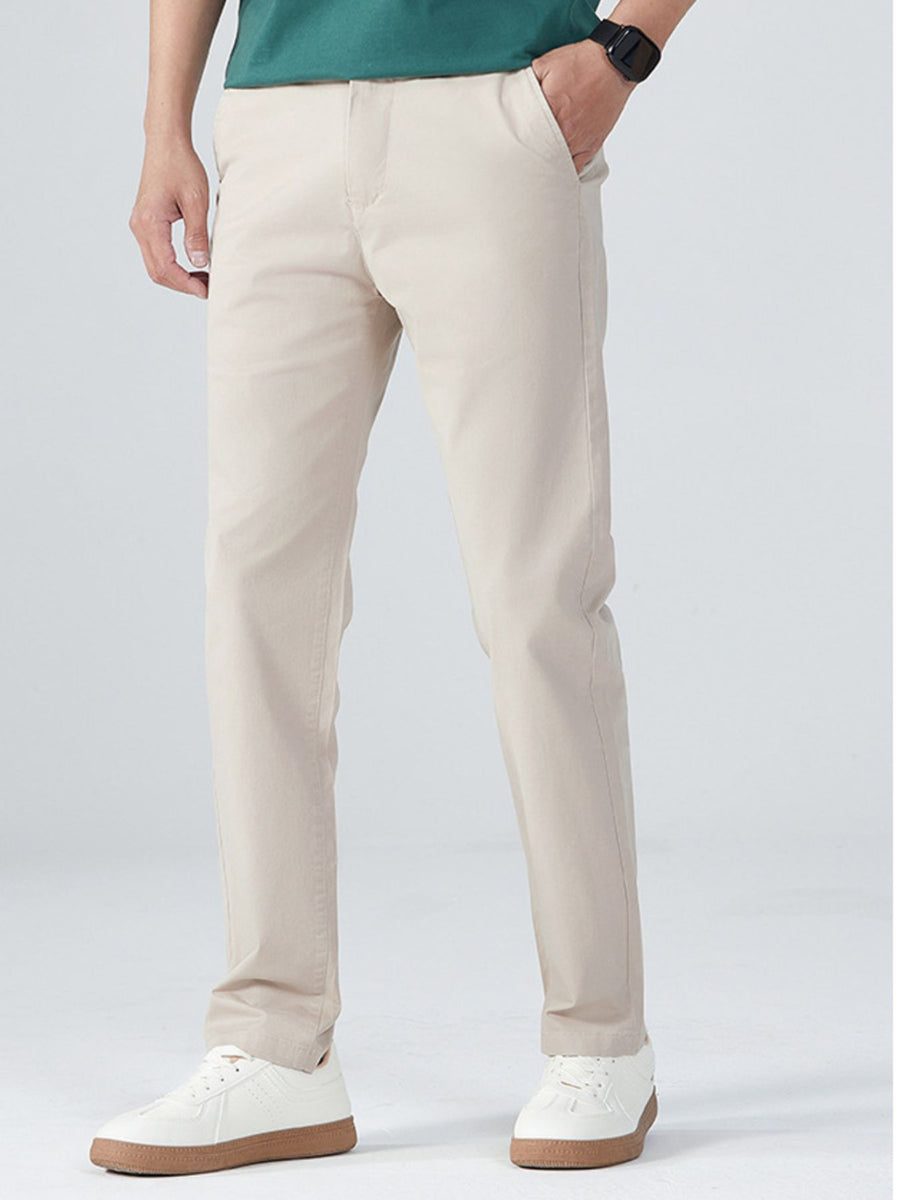 Men's Slim-Fit Pants in Denim Blue with pocketed