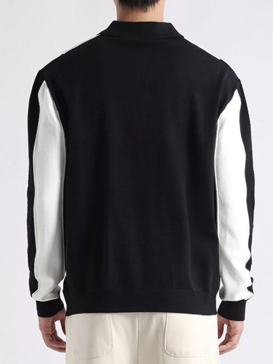 white pullover sweater featuring plus-size and color-block