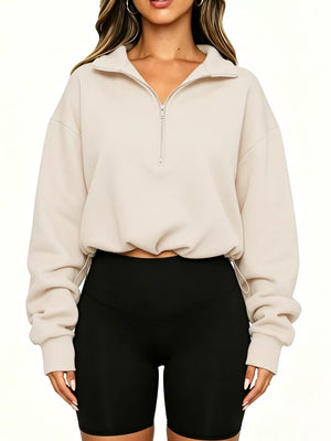 65% polyester, 30% viscose, 5% elastane Care instructions: Machine wash cold sweatshirt in Burgundy with relaxed silhouette