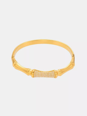 18K Gold-Plated,Stainless Steel,Zircon Care instructions: 1 bracelet in Style B with bangle silhouette