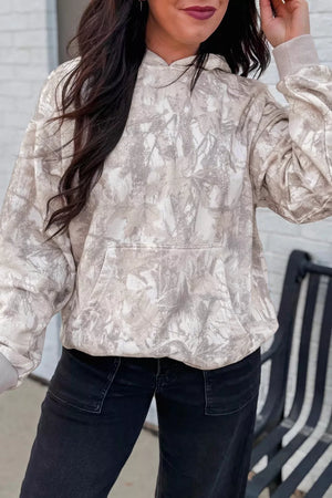 cream pullover hoodie with hip-length and pullover