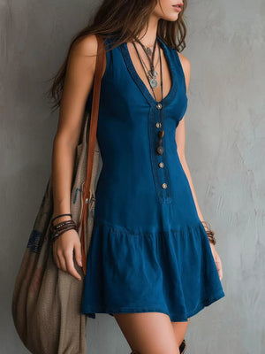 100% polyester Care instructions: Machine wash cold mini dress in Pink with A-line silhouette