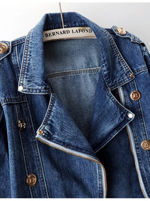 95%cotton, 5%spandex Care instructions: Machine wash cold denim jacket in Light with regular silhouette
