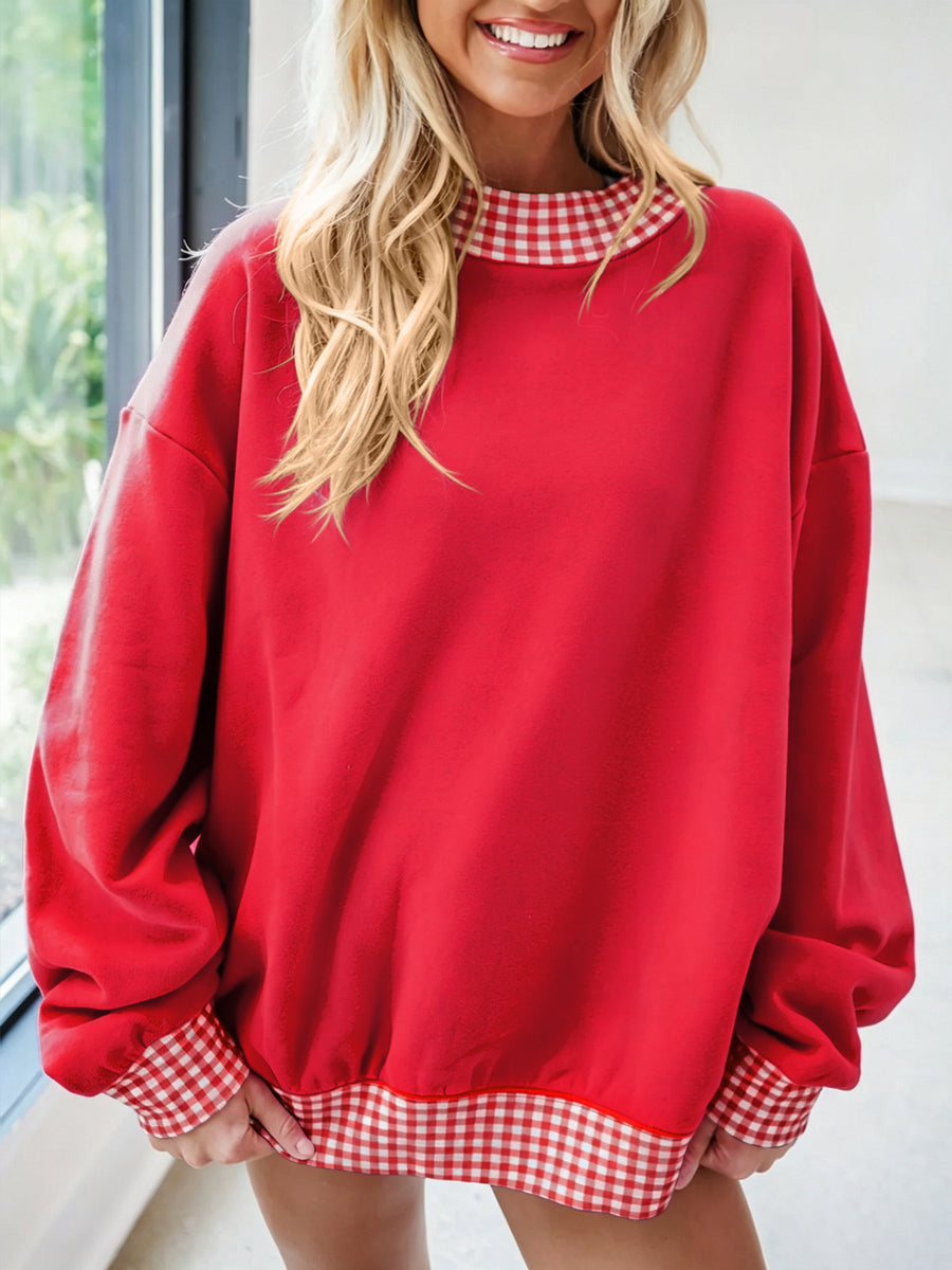 50% polyester, 50% viscose Care instructions: Machine wash cold sweatshirt in Blush Pink with oversized silhouette