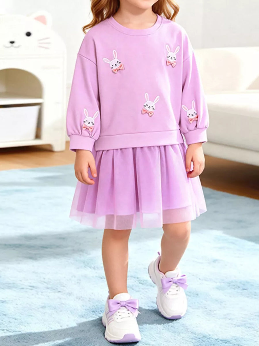 Pink Purple sweater dress featuring embroidered and embroidered