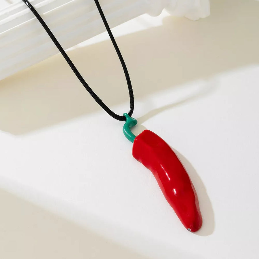 Alloy, Resin Care instructions: Avoid wearing during exercise, as sweat will rea necklace in Red with straight silhouette