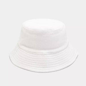 hat in white featuring wide brim and relaxed fit