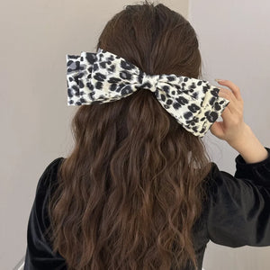 Leopard Leopard Print Oversized Hair Bows
