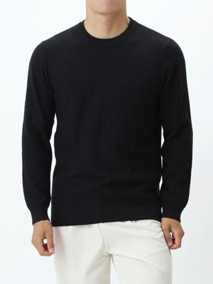 dark olive green regular crewneck sweater with crew neck
