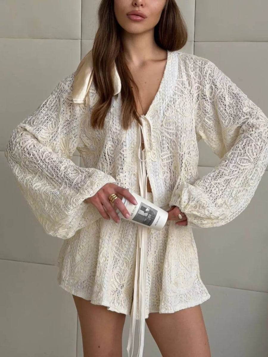 100% cotton Care instructions: Machine wash cold lounge set in Dusty Pink with relaxed silhouette