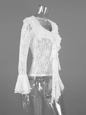 blouse featuring floral in White with 100% polyester Care instructions: Machine wash cold texture