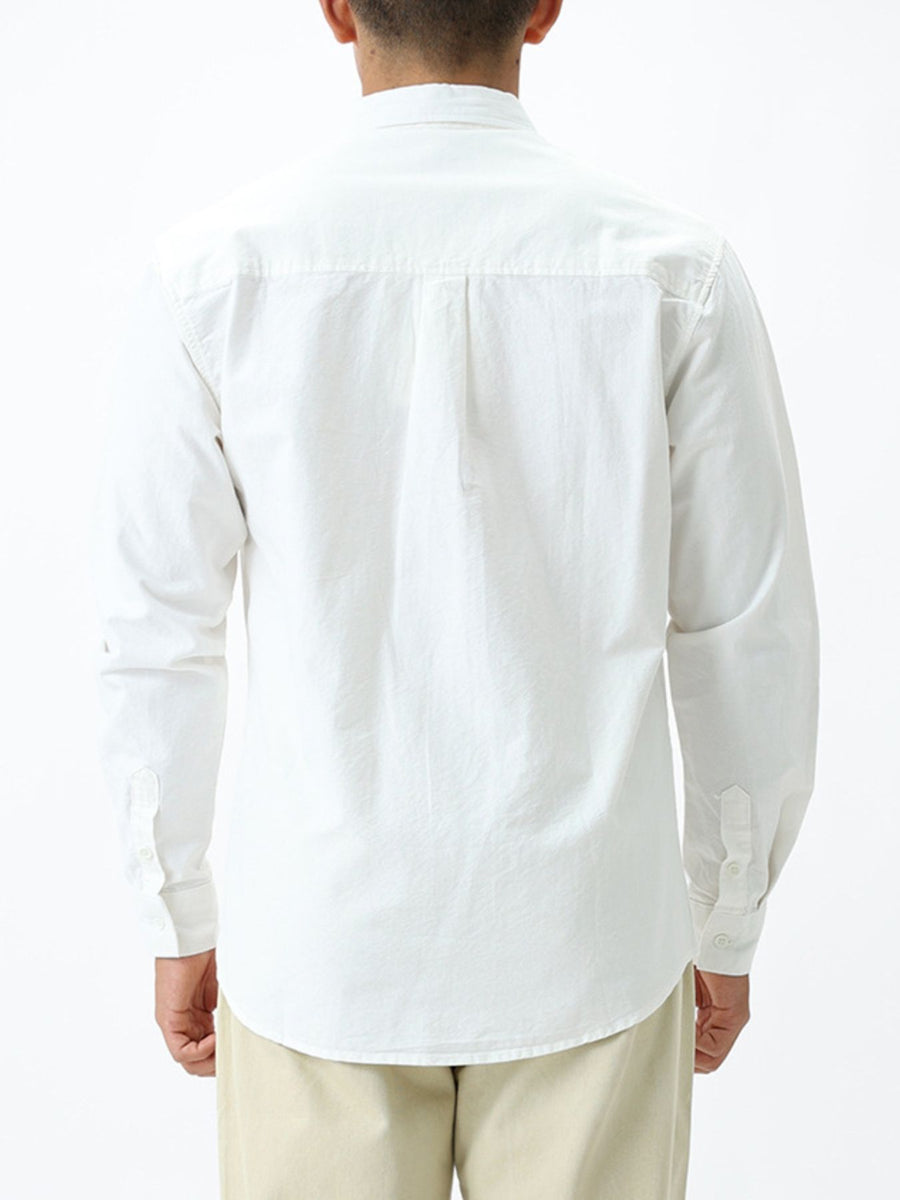 Black regular button-up shirt with collared